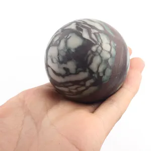 2024 recién llegados cristales naturales BOLA DE Reiki curativo Esferas de cristal de Mica púrpura para artesanías de Feng Shui