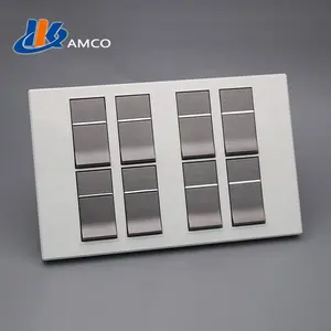 HKAMCO Drawing Gray and silver colour 8 gang switch