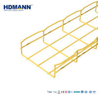 Hdmann CE ISO Certified Heavy Duty Pickled Passivated SS304 Stainless Steel Wire Mesh Cable Tray for Data Center Cable Routing