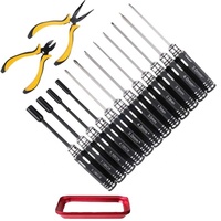 Kits d'outils RC 18 en 1 / 23 en 1, tournevis, pinces, douilles hexagonales, boîte de réparation pour la réparation d'avions RC, de voitures RC, de modèles de jouets