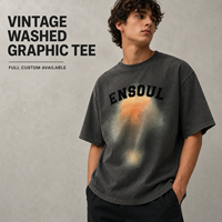 T-shirt Homme Oversize Gris Délavé Effet Acide Personnalisé avec Impression Numérique Dégradée Avant et Arrière – Style Streetwear Décontracté
