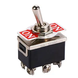 DPDT ON/ON 6 terminal rocker toggle switch
