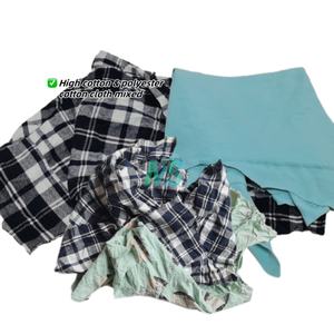 Chiffons de nettoyage industriels Trapo 10 kg, chiffons de nettoyage en coton pour machine, chiffons de nettoyage en tissu mélangé coloré, chiffons de nettoyage en t-shirt recyclé - Product Image 2