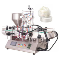 Machine de remplissage pneumatique automatique à 2 têtes de bureau avec convoyeur pour crème glacée, lotion, shampoing, pâte, liquide, bouteille