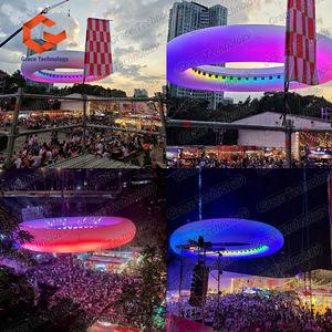 Ballons géants gonflables personnalisés, modèles circulaires gonflables, <span class=keywords><strong>sculpture</strong></span> artistique avec éclairage LED pour événements et festivals en plein air - Product Image 4