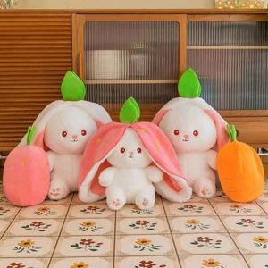 Jouets Lapins de Pâques Réversibles Carottes Fraises Orange Rose Peluches Lapin Personnalisées Jouets en Peluche Rembourrés - Product Image 2