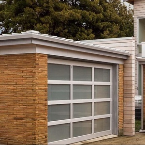 <span class=keywords><strong>Porte</strong></span> d'entrée rouge et bleu, grand cadre en aluminium, double verre et fenêtres en coupe, pour <span class=keywords><strong>garage</strong></span>, avec ouvre-<span class=keywords><strong>porte</strong></span> - Product Image 2