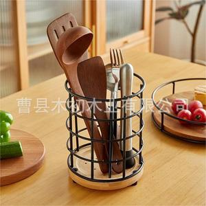 Soporte multifuncional para palillos con cuchara para sopa, soporte para palillos, caja de almacenamiento para utensilios de cocina, cuchara para colgar en la pared - Product Image 1
