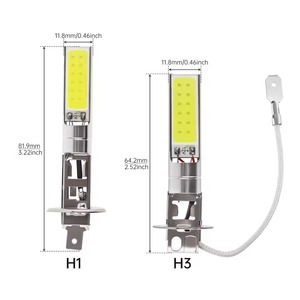 หลอดไฟ LED H1 H3 สำหรับรถยนต์ ไฟตัดหมอก Canbus สว่างพิเศษ หลอดไฟหน้า COB 12V 6000K ไฟวิ่งกลางวัน สำหรับรถยนต์และมอเตอร์ไซค์ - Product Image 2