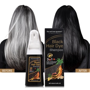 Tinte de Cabello Negro Natural al por Mayor de Fábrica OEM, Crema Permanente a Base de Hierbas, Coloración Instantánea para el Cabello, Cubre las Canas, Sin Amoníaco - Product Image 1
