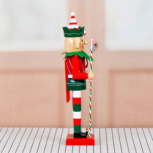 38cm handmade rắn gỗ giáng sinh <span class=keywords><strong>ELF</strong></span> <span class=keywords><strong>nutcracker</strong></span> với kẹo Sticker - Product Image 6