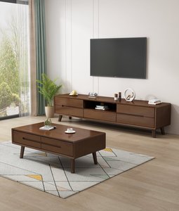 High Quality Solid Wood <b>TV</b> <b>Stand</b> with Drawers & Open Shelf, Living Room Media Console Cabinet - Product Image 5