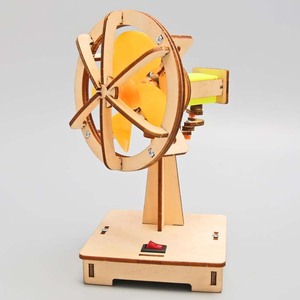 Ventilateur électrique à tête oscillante en bois, petite création <span class=keywords><strong>scientifique</strong></span> et technologique, 0-3M, fait main, fournitures éducatives DIY, expérience <span class=keywords><strong>scientifique</strong></span> - Product Image 4