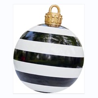 Ballon décoratif de Noël 60 cm, amusant pour l'extérieur, ambiance festive, modèle d'ornement gonflable imprimé