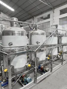 Linha de produção completa de máquina de processamento de óleo de palma para refinaria de óleo de cozinha na Indonésia