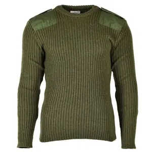 Pull-over vintage en laine douce/acrylique pour homme, uniforme de service personnalisé pour l'hiver