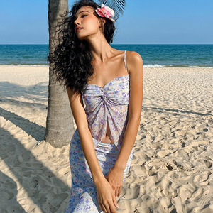 Conjuntos de falda para <span class=keywords><strong>mujer</strong></span> <span class=keywords><strong>90s</strong></span> <span class=keywords><strong>Vintage</strong></span> fuera del hombro camiseta sin mangas con faldas largas Y2k elegante traje de dos piezas 2000S <span class=keywords><strong>ropa</strong></span> 3425 - Product Image 3