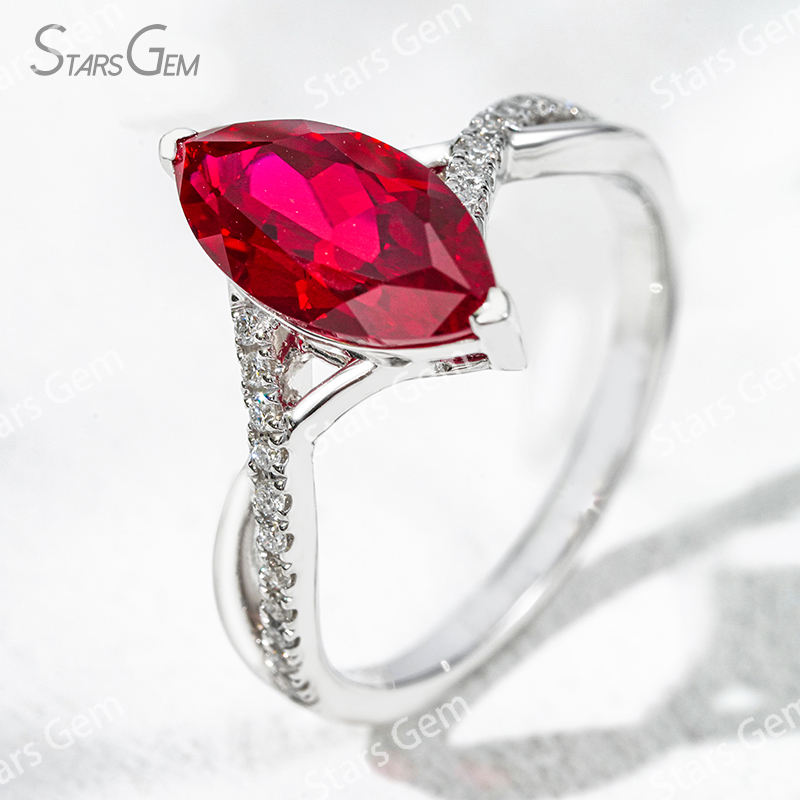 White Gold-Ruby