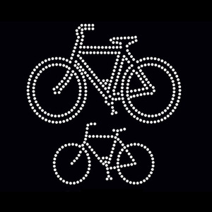 Modèle de transfert en fer étincelant en forme de diamant pour t-<span class=keywords><strong>shirt</strong></span> en cristal de vélo - Product Image 6