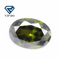 Échantillon gratuit de pierres précieuses 5A grade 2x3mm-15x20mm, taille ovale péridot/d-péridot, zircone cubique, pierres précieuses synthétiques à facettes de coupe ovale CZ