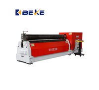 Machine à rouler les tôles automatique en acier inoxydable avec formage des extrémités, 3 rouleaux, épaisseur 8 mm, longueur 2500 mm, moteur W11