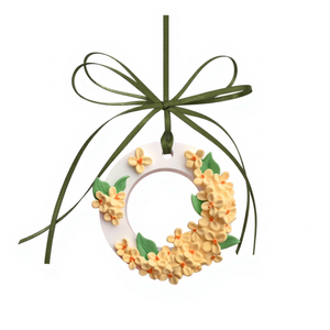 Aromatizante para Auto con Diseño de Flor de Osmanthus, Adorno Colgante para Espejo Retrovisor, Plástico, Evaporación Natural, Sin Necesidad de Electricidad - Product Image 5