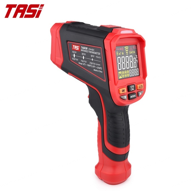 TASI TA603B Digital Infrared Thermometer High-Temperature Measurement -32C~1380C with Data Storage Industrial Use OEM/ODM