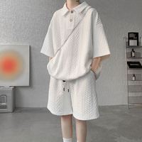 Haute qualité hommes été essentiels personnalisé surdimensionné coton à capuche survêtement pantalons de survêtement polos pour salle de sport thermique décontracté
