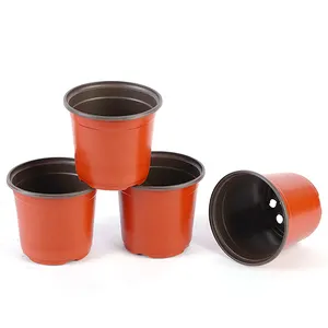 Vasos plásticos impressos personalizados para jardim, vasos de flores de morango com 2 polegadas para sala de estar