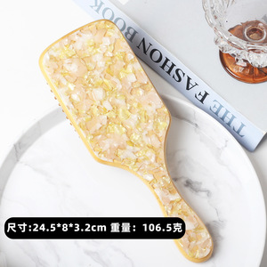 Cojín de aire de dientes anchos Masaje de cabeza Peine para el cabello Mujeres Peinado Acetato Cepillo para el cabello - Product Image 6