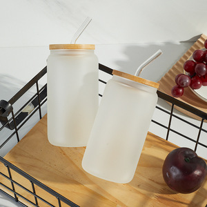 Toptan 350ml/500ml/600ml Özel Borosilikat Kahve Kupaları Şeffaf 16 Oz Şişe Şeklinde Bardaklar - Product Image 2