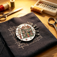 Faible MOQ, Retenue d'aiguilles en forme de maison pour point de croix, N52 magnétique, en émail souple et dur, Accessoire de couture