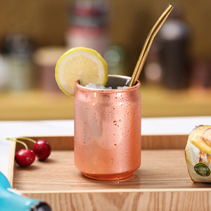 Tái Sử Dụng 400Ml Cocktail Có Thể Cup Đá Cola Tin 304 Thép Không Gỉ Bóng Lớp Phủ Thanh Kim Loại Uống Bia Cốc - Product Image 4