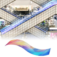 Technologie brevetée avancée ultra mince flexible d'écran transparent d'hologramme de P3.91 LED pour les affichages dynamiques