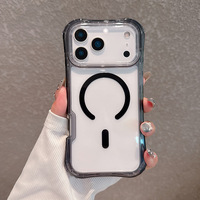 Étui de téléphone magnétique de luxe à chargement sans fil pour iPhone 17 Pro Max 18 16 15, coque de téléphone portable 3-en-1 pour iPhone 15 Pro Max