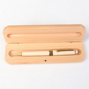 Stylo en bois d'érable, coffret en bois de hêtre, stylo créatif en bois, activités de sculpture sur bois, stylo à bille commémoratif, cadeau, largeur d'écriture 0,5 mm, noir - Product Image 1