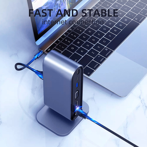 Hub <span class=keywords><strong>USB</strong></span>-<span class=keywords><strong>C</strong></span> multifonction 12 en 1, station d'accueil Type-<span class=keywords><strong>C</strong></span>, HDTV+VGA+RJ45(100Mbps)+USB3.0*4+<span class=keywords><strong>SD</strong></span>, adaptateur de hub <span class=keywords><strong>USB</strong></span> Type-<span class=keywords><strong>C</strong></span> pour ordinateur portable - Product Image 4