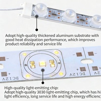 Module LED double face 12V avec lentille en aluminium, étanche à la poussière et à l'eau IP67, faible atténuation de la lumière, certifié CE RoHS