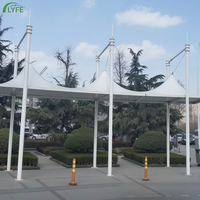 Auvent moderne en membrane tendue personnalisée Lyfe Community Leisure, tissu PVDF anti-âge, pour parc et garage extérieur