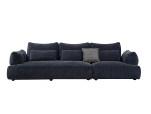 Divano in Tessuto Ciniglia Bicolore Opaco di Lusso Europeo, Produzione Diretta MIHUA, Stile Moderno e Semplice per Soggiorno e Villa - Product Image 1