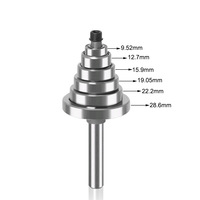 Fraise à tenon réglable à queue ronde de 8 mm, 12 mm et 1/2 po avec jeu de 6 roulements, fraise à rainurer réglable pour le bois