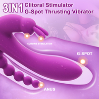3-in-1 Kaninchen-Vibrator für Erwachsene 10 Vibrationsmodi Vaginal Analkugeln Frauen Klitoris G-Punkt Anale Stimulation Sexspielzeug