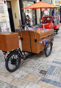 Tricycle électrique à 3 roues, <span class=keywords><strong>vélo</strong></span> de café personnalisé, <span class=keywords><strong>vélo</strong></span> de vente de snacks mobiles, Europe - Product Image 4