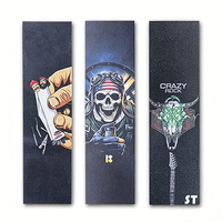 Bande adhésive antidérapante pour skateboard personnalisée avec matériau en carbure de silicium, 33x9 pouces, largeur de planche personnalisée, emballage individuel