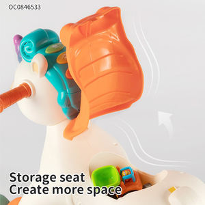 Пластиковые детские автомобили катаются на лошадке-качалке с функцией распыления светового звукового тумана - Product Image 6