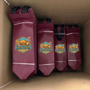 Sac isotherme portable orange jetable auto-adhésif en non-tissé Enten pour livraison de café et emballage alimentaire sur mesure - Product Image 5