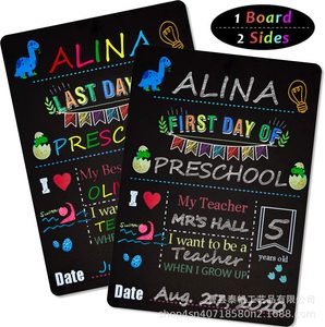 <span class=keywords><strong>Tableau</strong></span> noir réutilisable avec Photo à personnaliser, pour première et date de l'école, <span class=keywords><strong>tableau</strong></span> noir, accessoires à motifs - Product Image 1