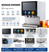 Distributeur de boissons froides commercial à écran tactile 3 saveurs, directement de l'usine, pour hôtel, buffet, et magasin de proximité