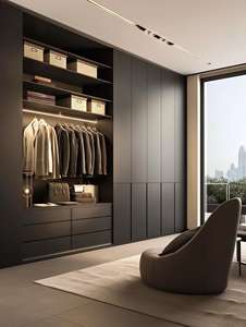 Asequible directo de fábrica moderno diseño de armario de madera conjunto completo al por mayor fabricante de muebles - Product Image 6