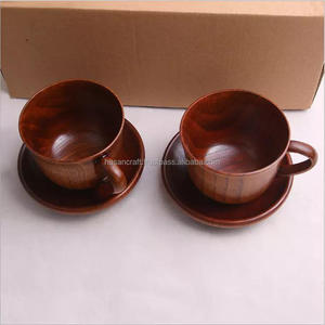 Taza de madera hecha a mano para beber té, café, sopa, hogar, hotel y restaurante - Product Image 2